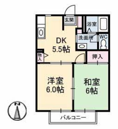 イーストビレッジ坂本　B・C棟（S)の物件間取画像